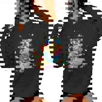 Bearded Dragon Woman Colorful Watercolor Bearded Dragon Women Hoodie - Thegiftio