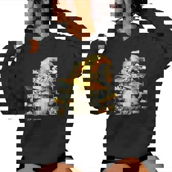 Bee Gnome Graphic For Daisy Flowers Hippie Gnome Women Hoodie | Mazezy