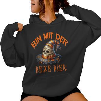 Bin Mit Der Hexe Hier Mama Witch Hat Kapuzenpullover für Damen - Geschenkecke