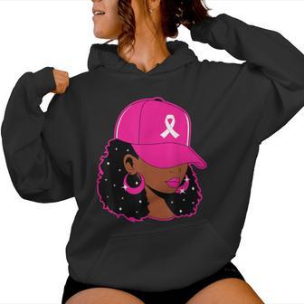 Black Pink Breast Cancer Awareness Warrior Girls Women Hoodie - Thegiftio UK