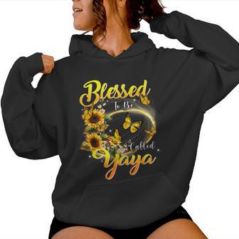 Blessed To Be Called Yaya Sunflower Lovers Grandma Women Hoodie - Monsterry