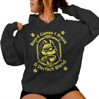 Board Games And Brews Coffee Lover Gamer Coffee Boardgame Women Hoodie - Thegiftio UK