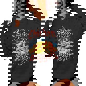 Bootleg Rap Chicken Nuggets Vintage 90S Heavy Metal Women Hoodie - Thegiftio