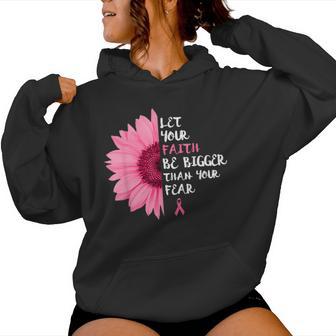 Breast Cancer Awareness Month Flower Pink Ribbon Women Women Hoodie - Thegiftio UK