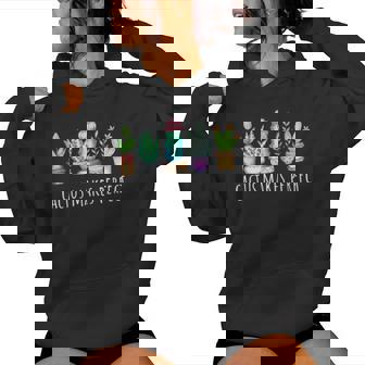 Cactus Makes Perfect Succulents Practice Gym Workout Cardio Women Hoodie - Monsterry