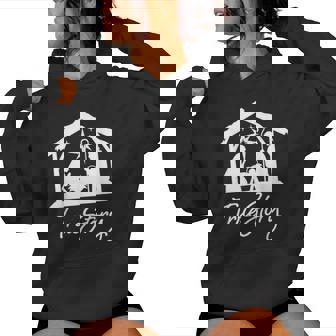 Christian Religious Christmas Nativity Scene True Story Women Hoodie - Thegiftio UK