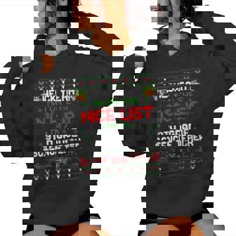 Christmas 9Th Grade Science Teacher Reindeer Ugly Sweater Women Hoodie - Thegiftio UK