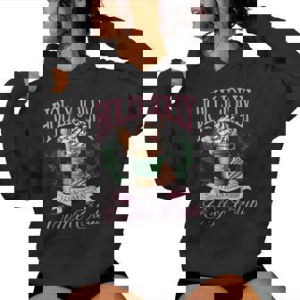 Coffee Christmas Gingerbread Pink Latte Cozy Winter Women Hoodie | Seseable UK