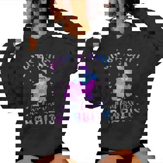 Colorful Just A Girl Who Loves Rabbits Girls Women Hoodie - Thegiftio