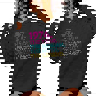 Compleanno Regalointage 1974 Year Woman Myth Legend Felpa con cappuccio da donna - Novitaregali