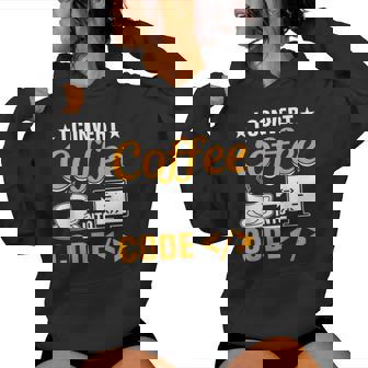 I Convert Coffee Into Code Women Hoodie - Thegiftio UK