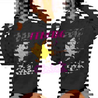 Cool Fencing Chick Chicken Swordplay Sports Fan Women's Hoodie - Monsterry