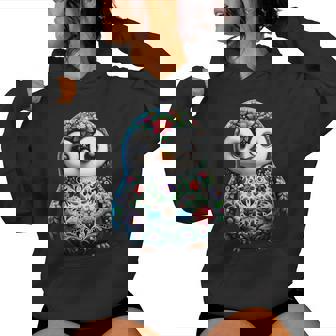 Cute Floral Aesthetic Penguin Lover Penguin Women Hoodie | Seseable UK