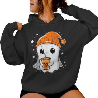 Cute Ghost Spooky Season Costume Halloween Graphic Girls Women Hoodie - Thegiftio UK