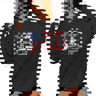 Dad Mom Us Flag 4Th Of July Wedding Couples Matching Women Hoodie - Thegiftio UK