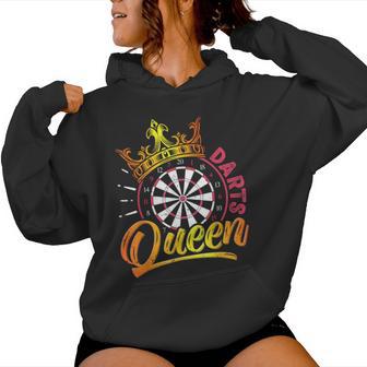 Dart Spielerin Dart Queen Lustiges Dart Spielen Frauen Kapuzenpullover für Damen - Geschenkecke