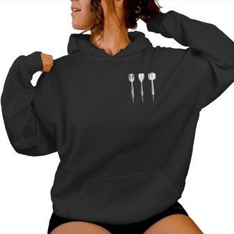 Darts Motif Women's Darts Darts Women Kapuzenpullover für Damen - Geschenkecke