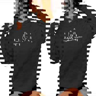 Diablo Horns My Heart Beats For Heavy Metal Hombre Sin Mangas Sudadera con capucha para mujer - Regaloses