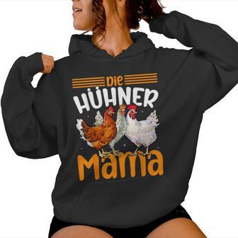 Die Hühner Mama Für Tierfreunde Muttertag Kapuzenpullover für Damen - Geschenkecke