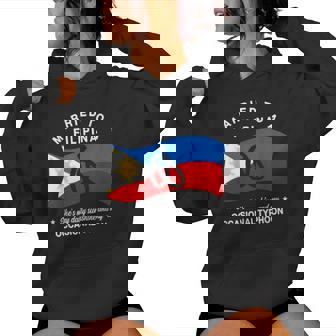 Divertida Esposa Filipina Diciendo Casado Con Filipina Para Hombres Sudadera con capucha para mujer - Regaloses
