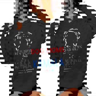 Dog Lady Voting Kamala Harris Dog Mom Vote Blue 2024 Women Hoodie - Monsterry