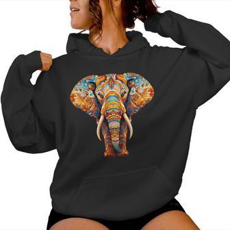 Elephant Mandala Elephant Print Kapuzenpullover für Damen - Geschenkecke