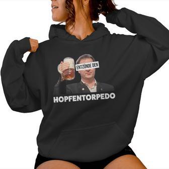 Entznde Den Hopfentorpedo Tornado Beer Kapuzenpullover für Damen - Geschenkecke