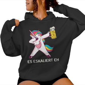 Es Escaliert Eh Dabbing Unicorn With Beer Unicorn & Beer Kapuzenpullover für Damen - Geschenkecke