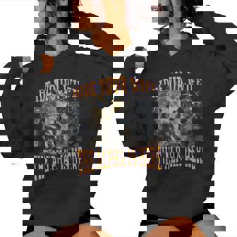 Esconde A Tu Esposa El Alfa Está Aquí Werewolf Wolf Meme Sudadera con capucha para mujer - Regaloses