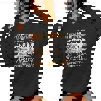 Everyone Communicates Differently Halloween Slp Sped Teacher Women Hoodie - Seseable