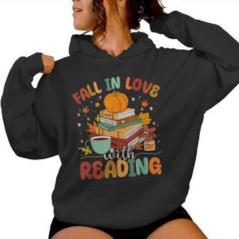 Fall In Love With Reading Fall Season Women Hoodie - Thegiftio UK