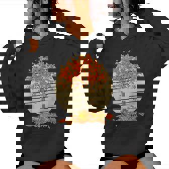 Fall Lover Nature Automne Feuilles Arbre Forêt Rétro Automne Sweat à capuche femme - Cadeauxyz
