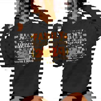 Family Thanksgiving 2024 Thankful For My Tribe Fall Autumn Women Hoodie - Thegiftio UK