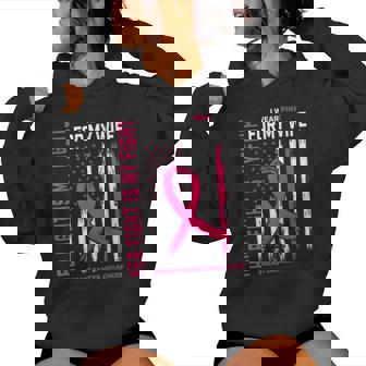 Her Fight Is My Fight I Wear Pink Wife Breast Cancer Flag Women Hoodie - Thegiftio UK