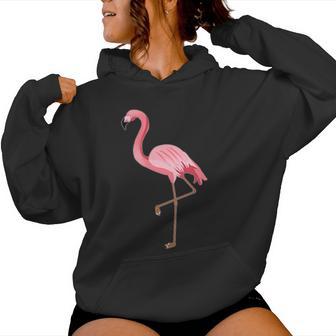 Flamingo Pocket Pink Flamingo Logo Kapuzenpullover für Damen - Geschenkecke