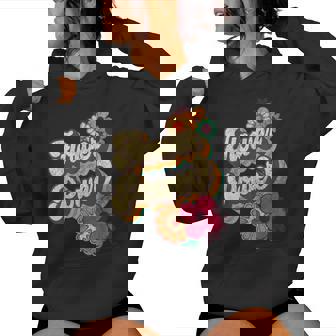 Flower Power 60S 70S Hippie Retro Groovy Positive Vibes Women Hoodie - Thegiftio UK