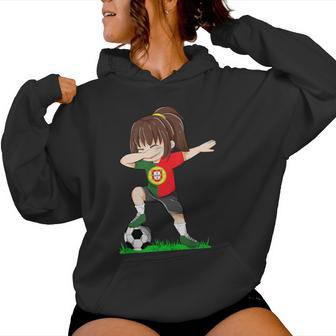 Football Portugal Jersey Portuguese Flag Football Girls Kapuzenpullover für Damen - Seseable