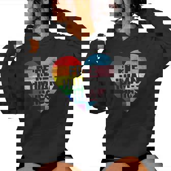 Free Human Hugs Mom Dad Support Lgbt Pride Month Women Hoodie - Thegiftio UK