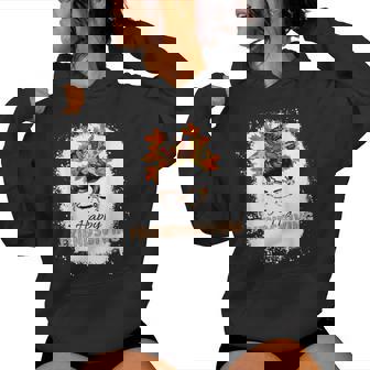 Friends Giving 2023 Thanksgiving Friendsgiving Messy Bun Women Hoodie - Monsterry