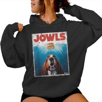 Bassett Hound Dog Jowls Burger Puppy Dog Eyes Dog Mom Women Hoodie | Seseable UK