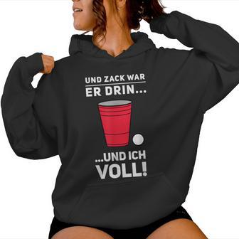 Beer Pong Beer Pong Und Zack War Er Drin Kapuzenpullover für Damen - Geschenkecke