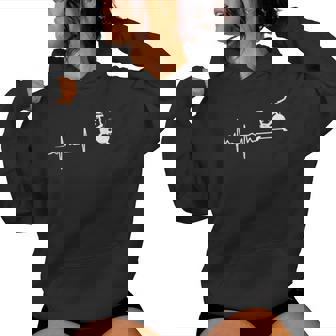 -Élo D'intérieur Ekg Line Heartbeat Sweat à capuche femme - Cadeauxyz