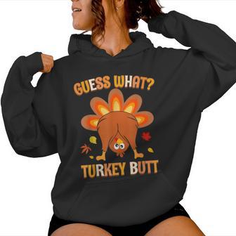 Guess What Turkey Butt Thanksgiving Mens Women Hoodie - Thegiftio UK