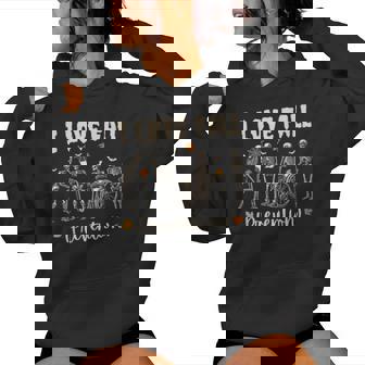 Skeleton I Love Fall Prevention Fall Physical Therapy Women Hoodie - Thegiftio UK