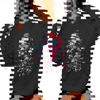 Tropical Pink Flamingo Christmas In July Hawaii Summer Women Hoodie - Monsterry