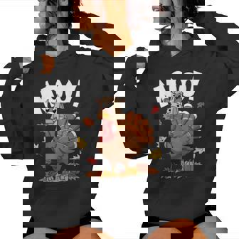 Turkey Moo Thanksgiving For Fake Cow Turkey Women Hoodie - Thegiftio UK