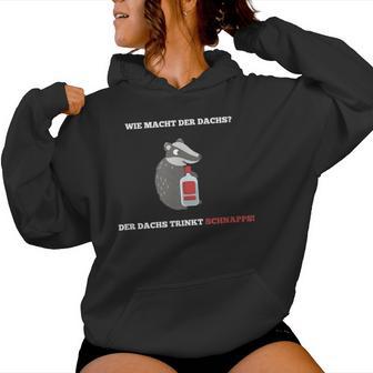 Witz Wie Macht Der Badger Slogan Malle Beer Alcohol Kapuzenpullover für Damen - Geschenkecke