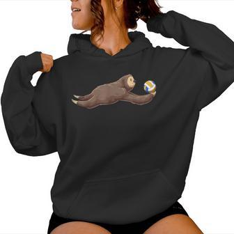 olleyball Sloth -Olleyball Beacholleyball Kapuzenpullover für Damen - Seseable