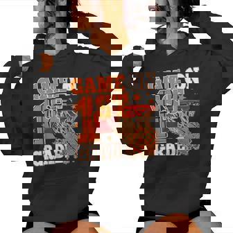 Game On 1St Grade Basketball Back To School First Grade Team Women Hoodie - Seseable