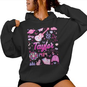 Girl Groovy Taylor First Name Personalized Birthday Party Women Hoodie - Thegiftio UK